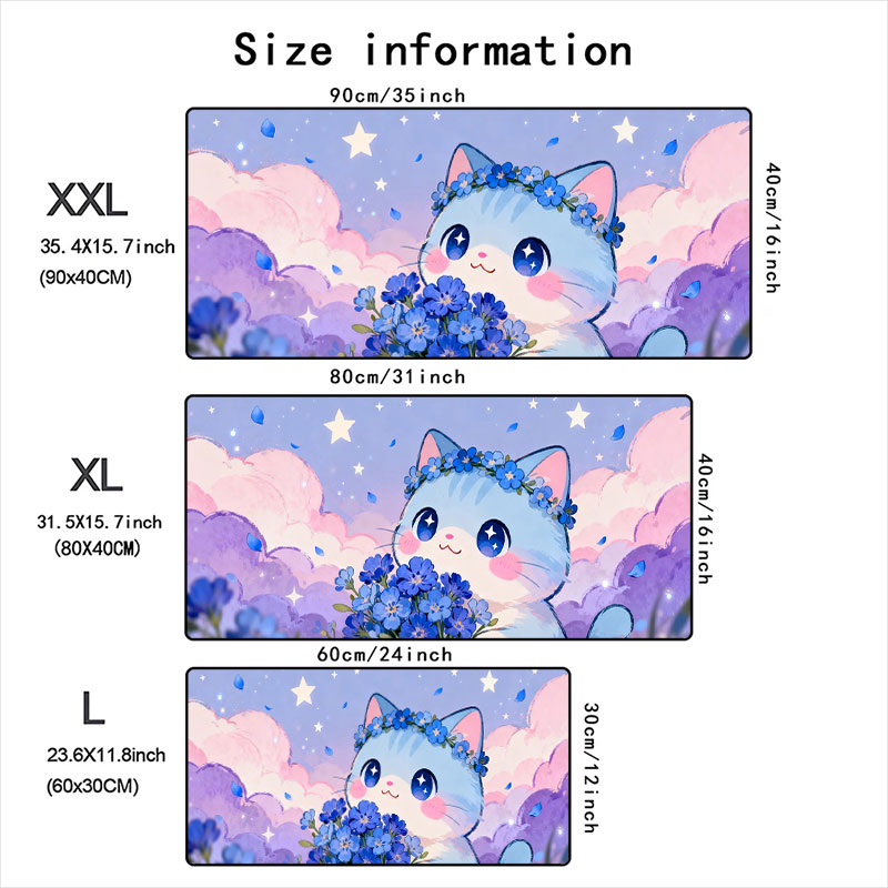 1pc Pink-purple Cloud Cat Mous - Pc Gaming Pink ulasan dan harga