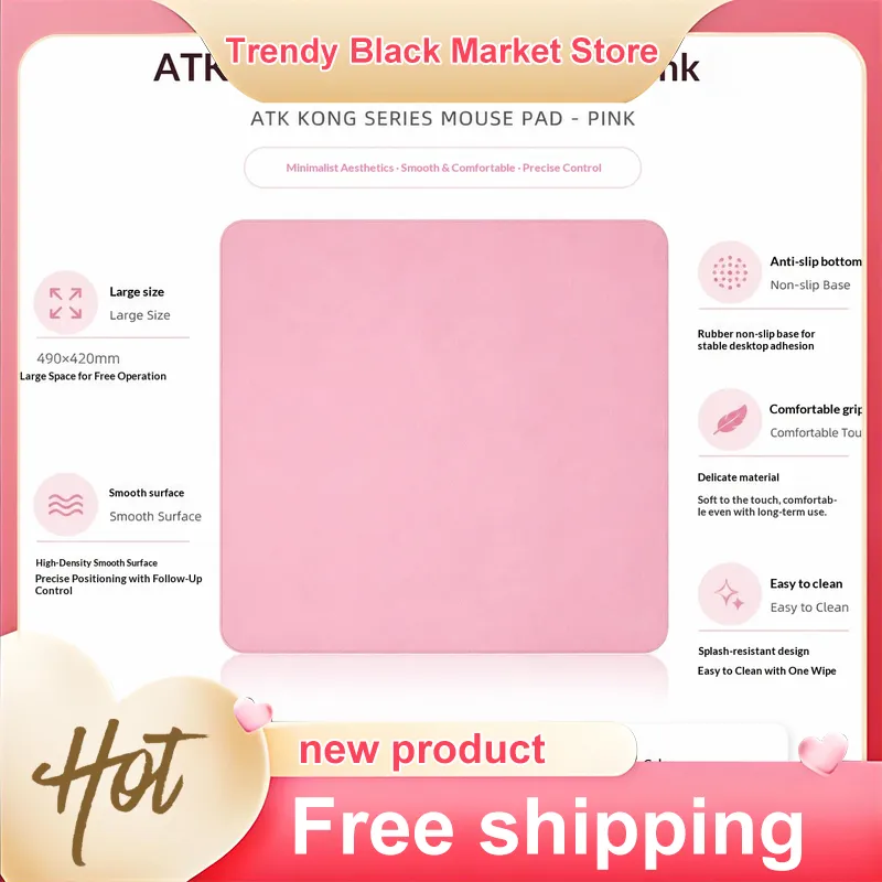 ATK Sky Pink Large Gaming Mous - Pc Gaming Pink ulasan dan harga